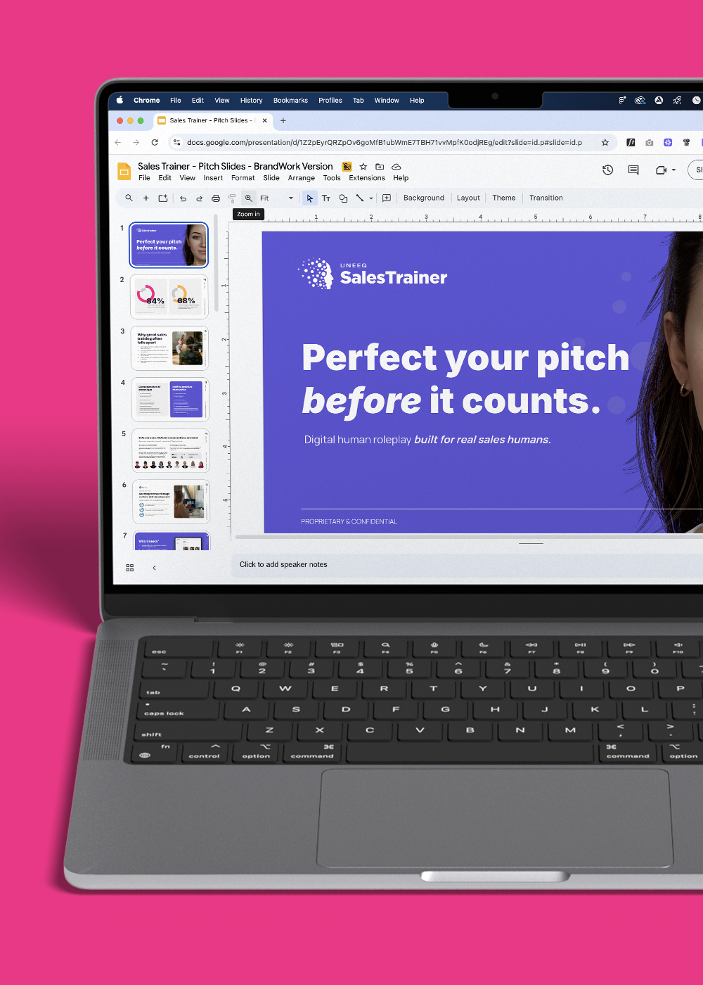 Screenshot of presentation templates designed by BrandWork Digital